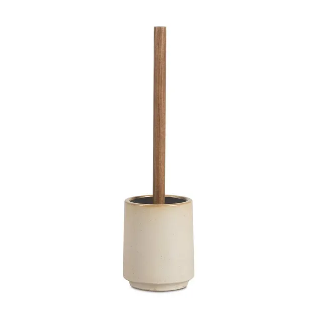 Andrea House Baño Brosse WC céramique et bois