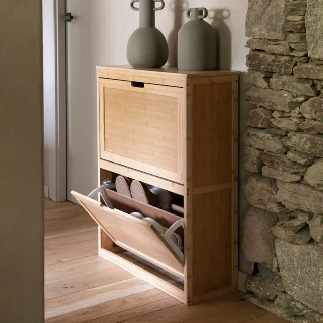 Andrea House armoire chaussures bambou salle de bain