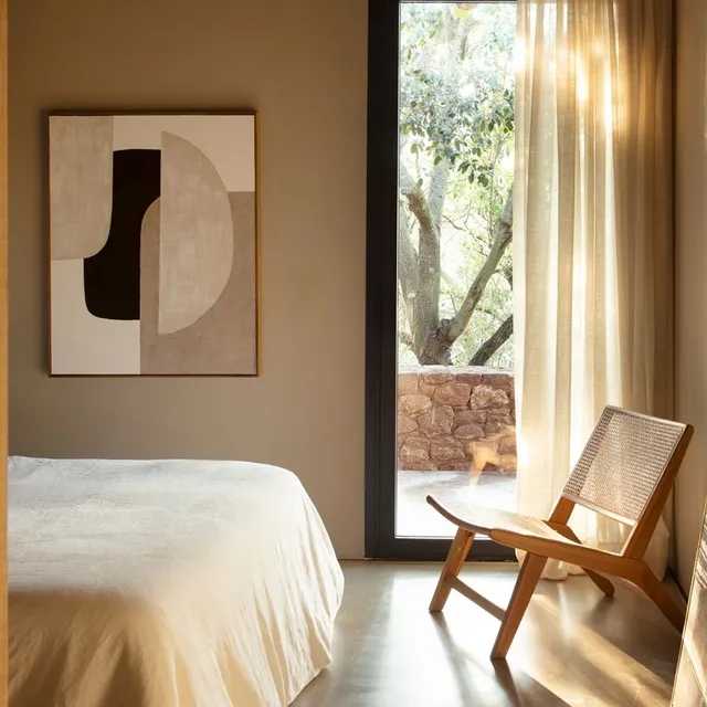 Andrea House Arusha tableau abstrait beige 80x100 cm
